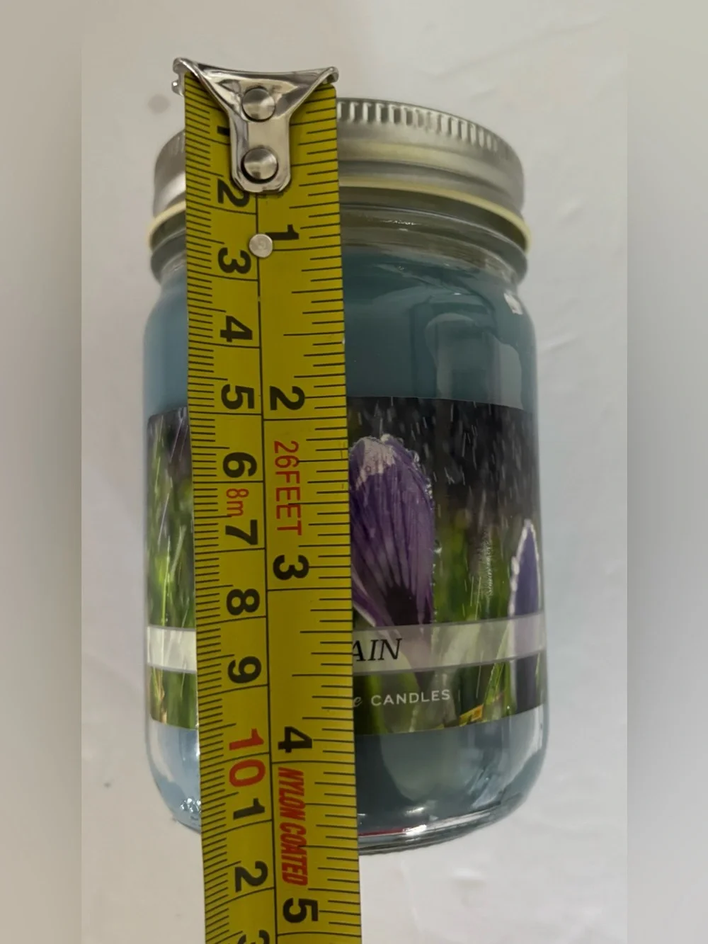 Rain Scented Candle - Blue High Fragrant and lead free wick.